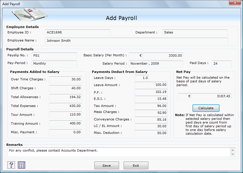 Payroll4free software download